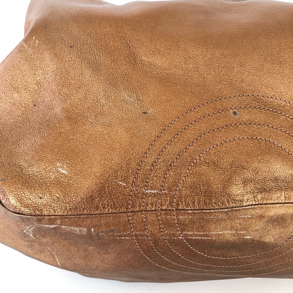 LOEWE Metallic Bronze Soft Leather Hobo Tote - Picture 11 of 14